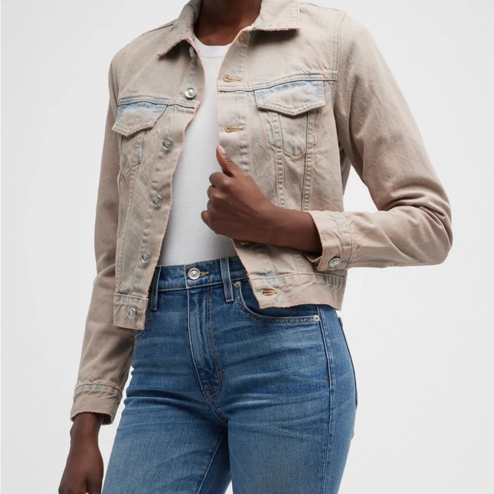 SLVRLAKE Fitted Trucker Denim Jacket in Sunset Drive Size Medium